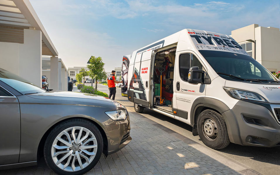 Get tyres fitted at your location anywhere in UAE